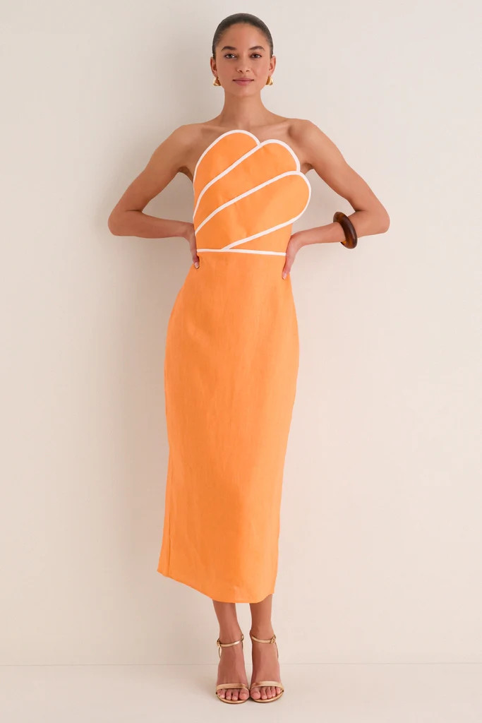 Orange Linen Clementine Maxi Dress | Tuckernuck (US)