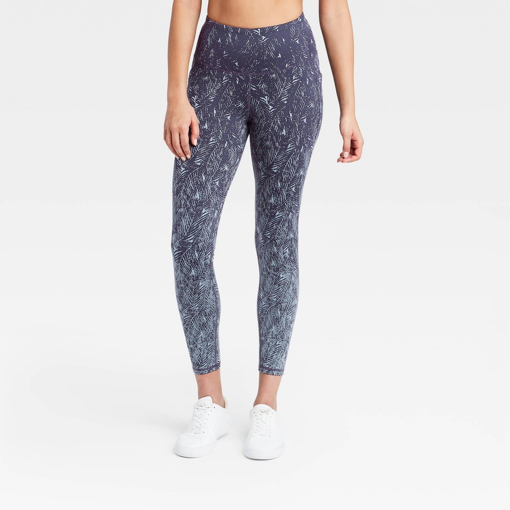 Women's Premium Simplicity High-Waisted Textured 7/8 Leggings 25"" - All in Motion Navy XS | Target