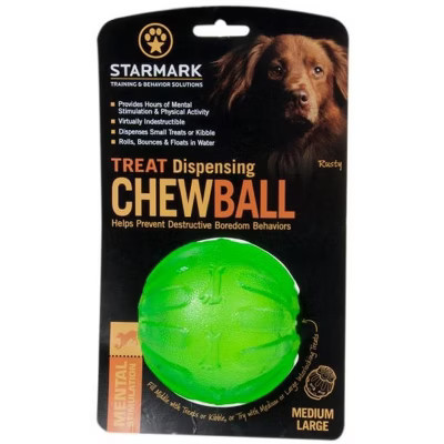 StarMark Treat Dispensing Chew Ball Dog Toy - Medium | Target