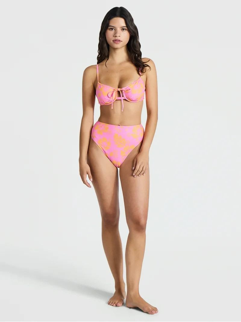 No Boundaries Hibiscus Printed Bikini Bottoms, Women’s | Walmart (US)