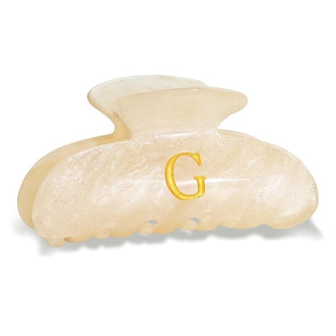 Acrylic Letter Hair Clips for Women - Monogram Hair Claw Alphabet Large Hair Clip, Fashion Glitte... | Amazon (US)