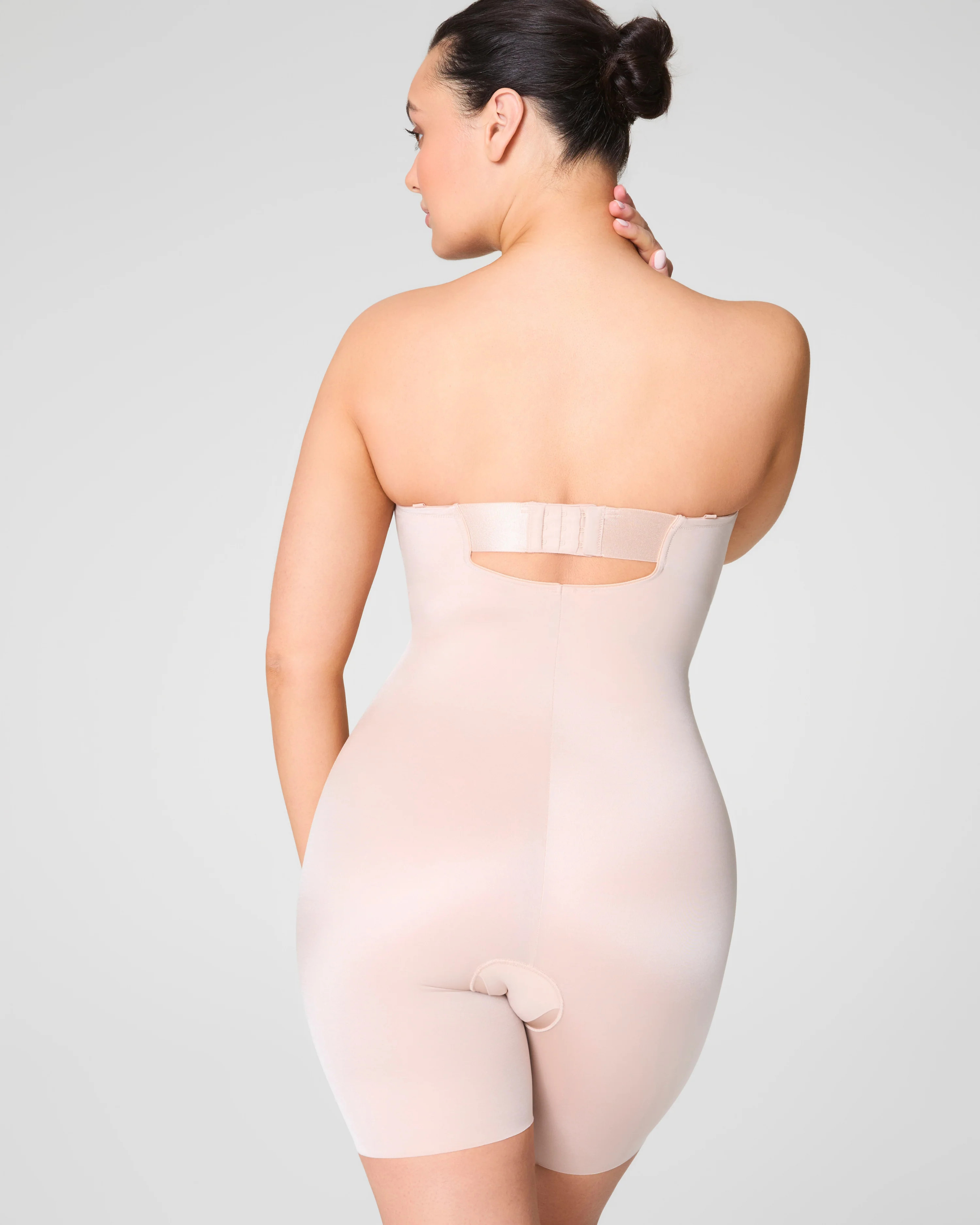 Strapless Cupped Mid-Thigh Bodysuit | Spanx