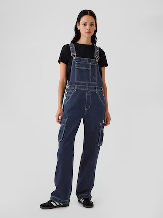 Relaxed Denim Cargo Overalls | Gap (US)