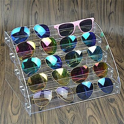 MineSign Sunglasses Organizer Clear Eyeglasses Display Case Eyewear Storage Tray Box For Glasses ... | Amazon (US)