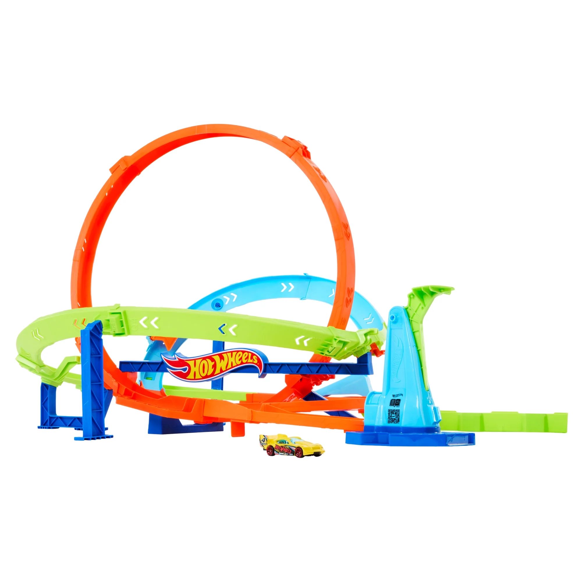 Hot Wheels Action Loop Cyclone Challenge Track Set with 1:64 Scale Toy Car, Easy Storage - Walmar... | Walmart (US)