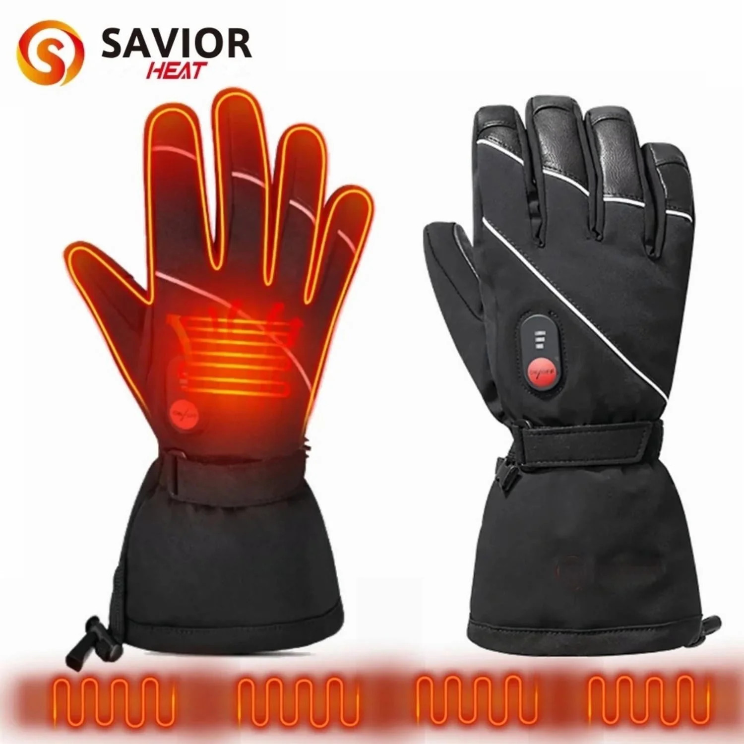 Savior Heated Gloves for Men Women, Rechargeable Electric Heated Gloves,Heated Skiing Gloves and ... | Walmart (US)
