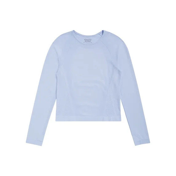 Athletic Works Girl's Active Long Sleeve Seamless Tee, Sizes 4-18 | Walmart (US)