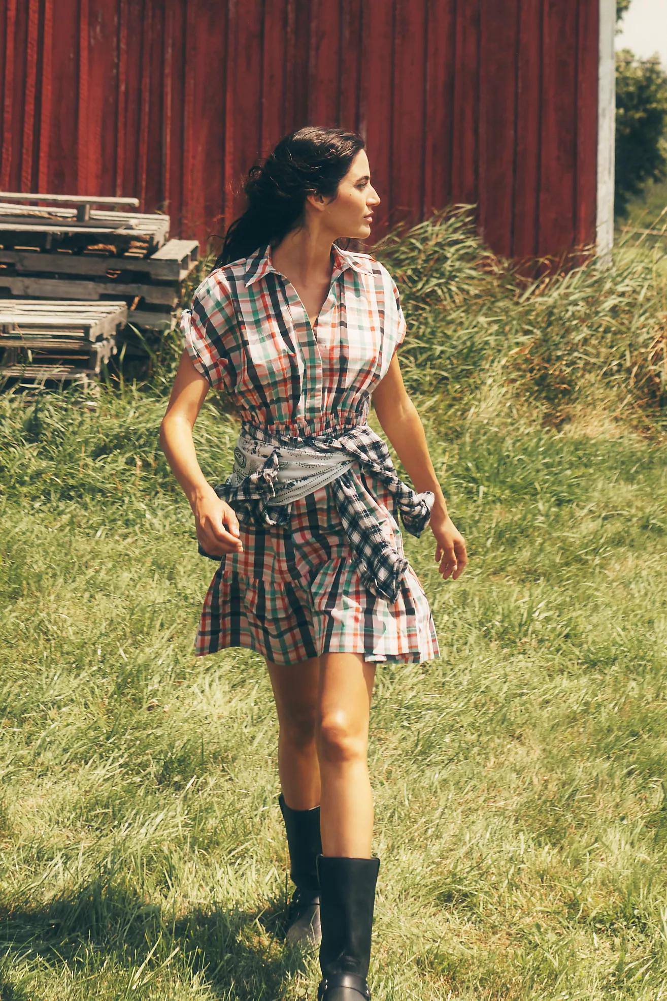 The Somerset Plaid Mini Dress | Anthropologie (US)