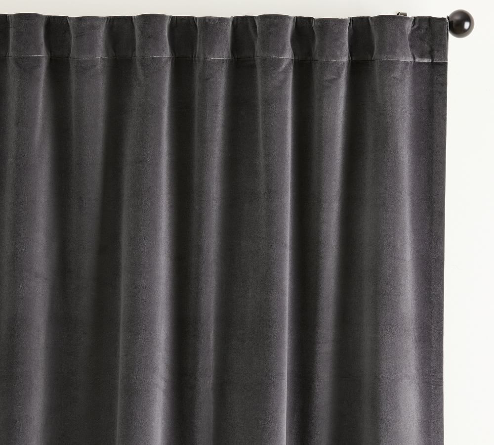 Velvet Twill Blackout Curtain | Pottery Barn (US)