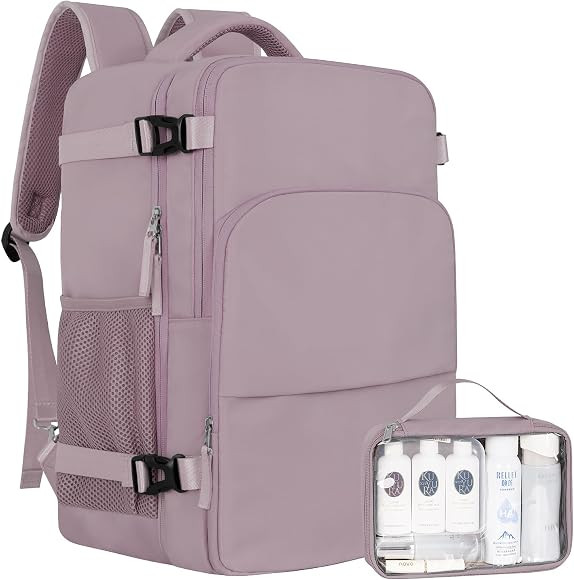 Travel laptop Backpack for Women, Personal Item Size Flight Approved, 16 Inch Laptop Bag with Mul... | Amazon (US)