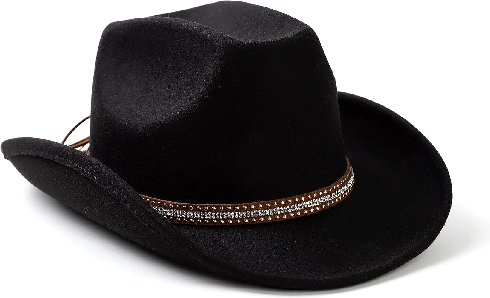 Lisianthus Men & Women's Felt Wide Brim Western Cowboy Outdoor Fedora Hats with Belt | Amazon (US)