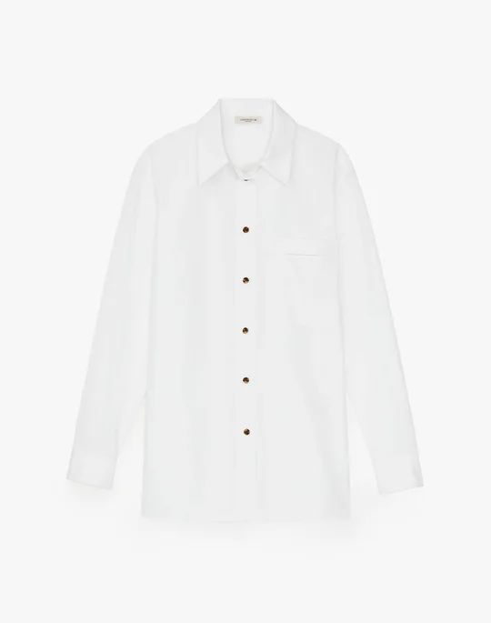 Organic Cotton Poplin Button-Down Shirt | Lafayette 148 NY