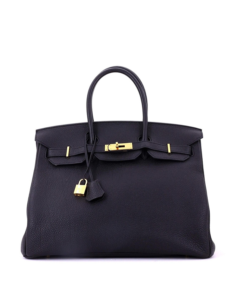 Pre-Owned HERMES Birkin 35 Handbag Black Togo with Gold Hardware | Bloomingdale's (US)