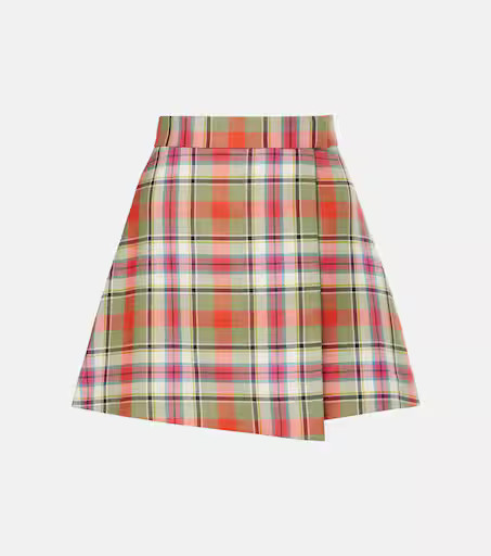 Cut Off checked wool miniskirt | Mytheresa (US/CA)