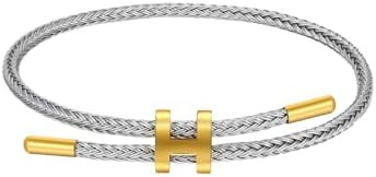 AIMADE Bracelets for Women Adjustable Charm Bracelet, 18k Gold-plated Buckle Design Titanium Stee... | Amazon (US)