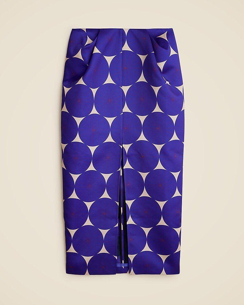 Christopher John Rogers X J.Crew sculpted skirt in dot duchesse satin | J. Crew US