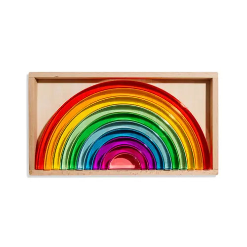 Maison Rue Lucid Translucent Acrylic Rainbow Stacking Arches - 10 Pieces at Nordstrom | Nordstrom