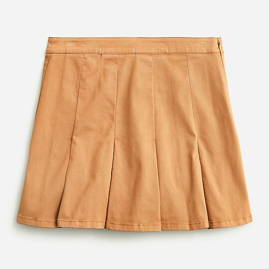 Pleated chino mini skirt | J. Crew US