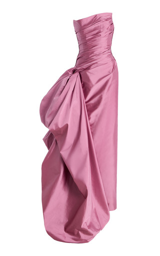 Exclusive Strapless Ruched Taffeta Gown | Moda Operandi (Global)