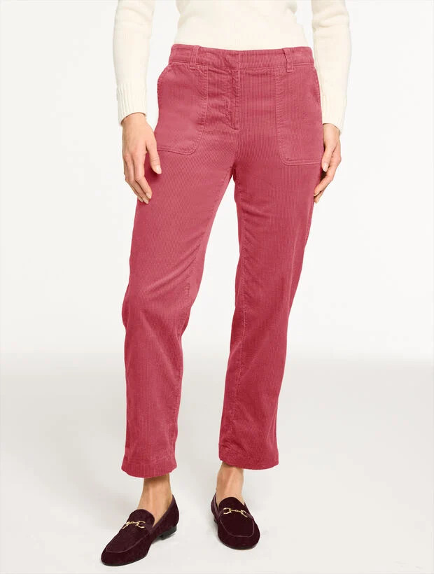 Tapered Ankle Stretch Corduroy Pants | Talbots