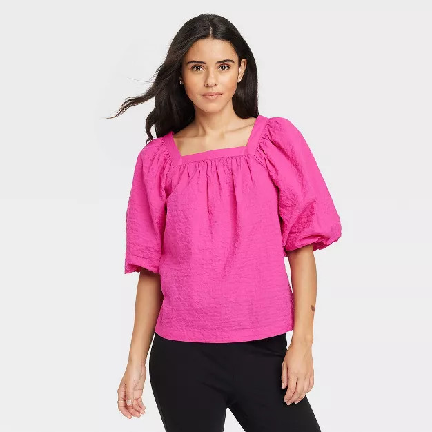 Women's Puff Short Sleeve Top - A New Day™ | Target
