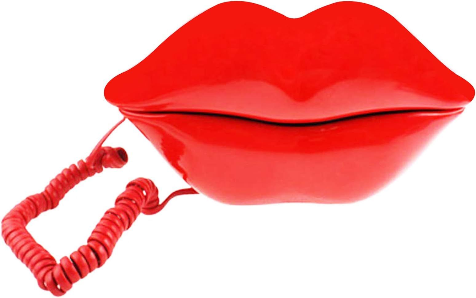 TelPal Red Mouth Telephone Wired Novelty Sexy Lip Phone Gift Cartoon Shaped Real Corded Landline Hom | Amazon (US)