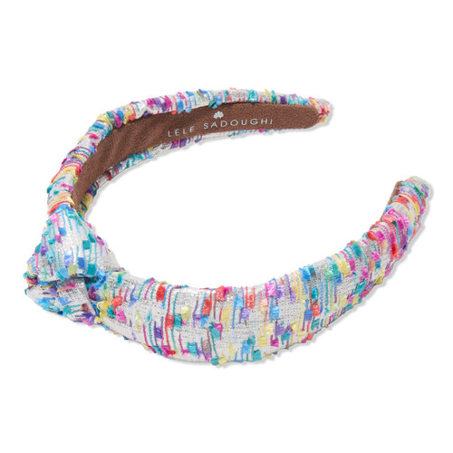 Lele Sadoughi Beaded Metallic Confetti Boucle Slim Knotted Headband - Beaded Metallic Confetti Boucle | Ulta