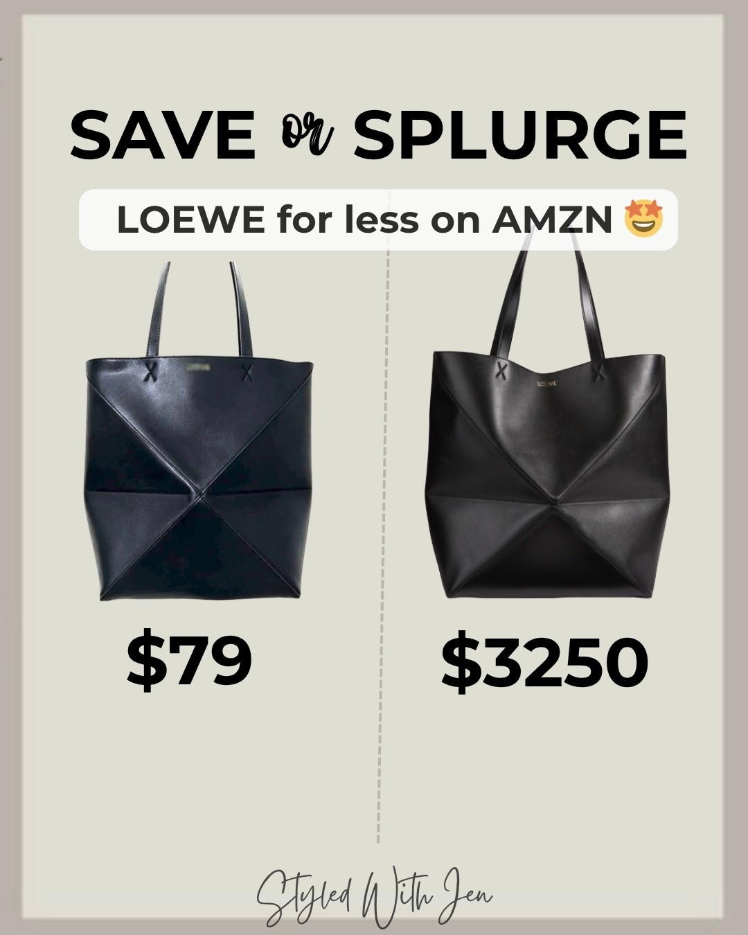 🖤 Another Designer Inspired Find
LOEWE Vs Amazon 
These are basically the same! 👀

#LTKcanada #LTKbag #LTKworkwear