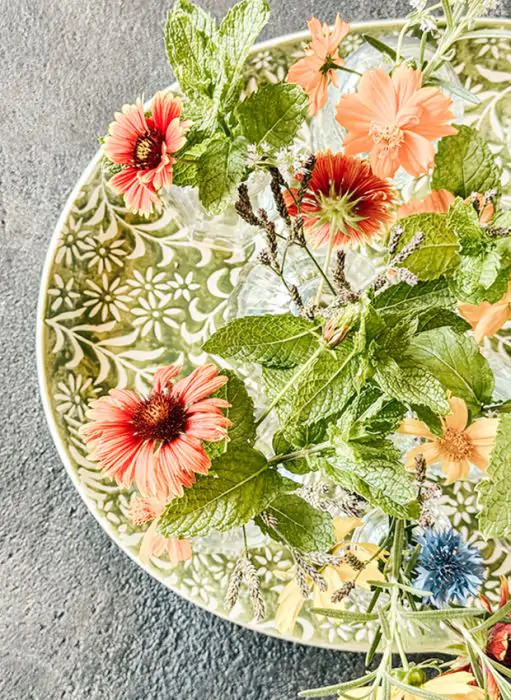 Botanical Stoneware Serving Platter | Antique Farm House