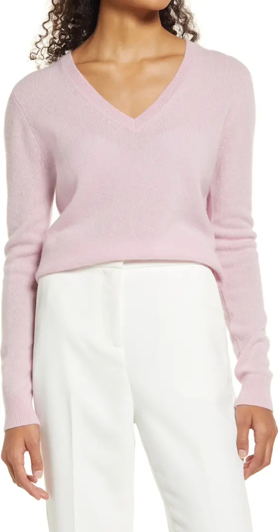Nordstrom Cashmere Essential V-Neck Sweater | Nordstrom | Nordstrom