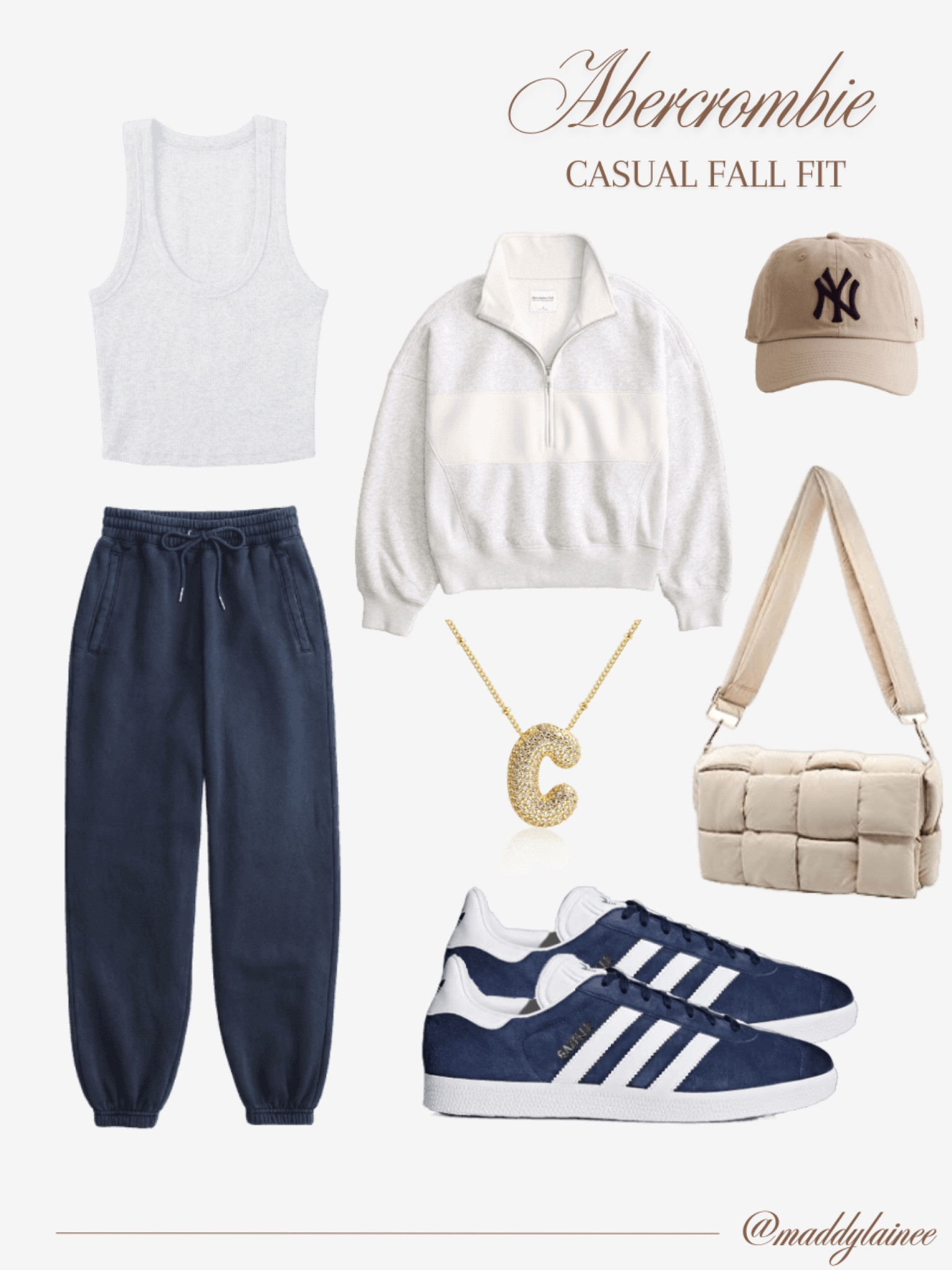 Casual fall outfit from Abercrombie — accessories from Amazon! ☕️🤍✨ perfect coffee run, errands, daily fit for fall. 

#LTKStyleTip #LTKFindsUnder100 #LTKSeasonal