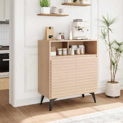 Farmhouse Coffee Bar Cabinet, Kitchen Storage Cabinet with Drawer and Adjustable Shelves | Target