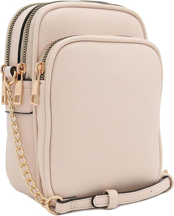 FashionPuzzle Multi Pocket PU Leather Casual Medium Crossbody Bag with Adjustable Strap | Amazon (US)