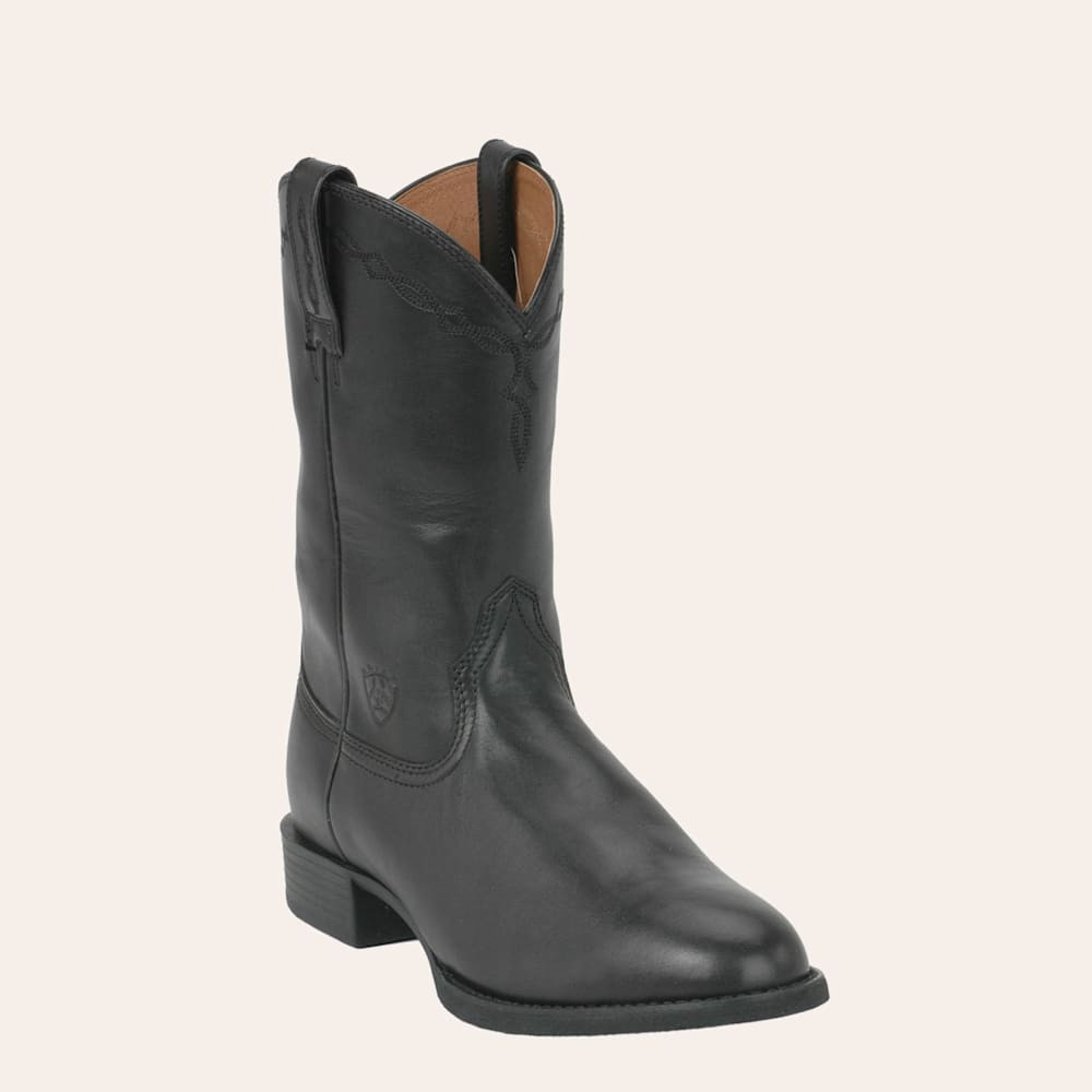 Ariat Men's Black Heritage Leather Roper Boots | Cavender's