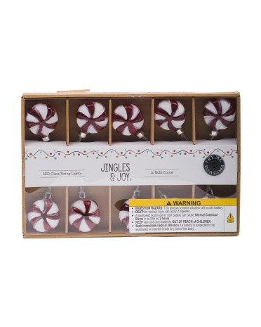 Peppermint Candy Glass String Lights | TJ Maxx