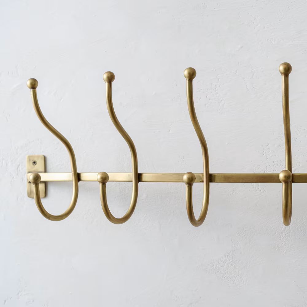 Webster Antique Brass Hook Rack | Magnolia