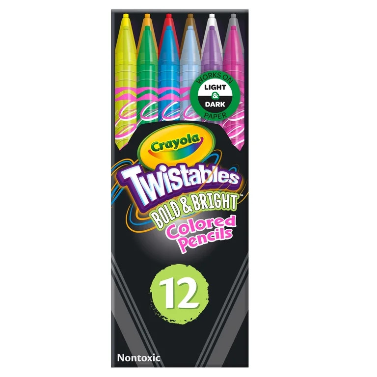 Crayola Twistables Colored Pencils Set, Bold & Bright, 12ct, Back to School Supplies for Kids and... | Walmart (US)