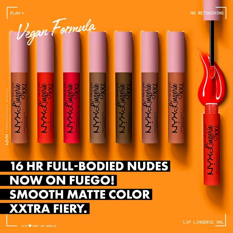 NYX Professional Makeup Lip Lingerie XXL Liquid Lipstick, Stamina, 0.13 fl. oz. | Walmart (US)