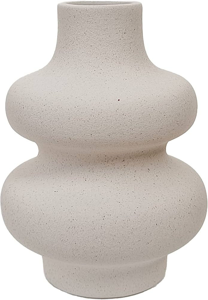 Aoderun Ceramic Vase for Home Decor Pampas Flower Vase Handmade Modern White Vase for Flowers Liv... | Amazon (US)