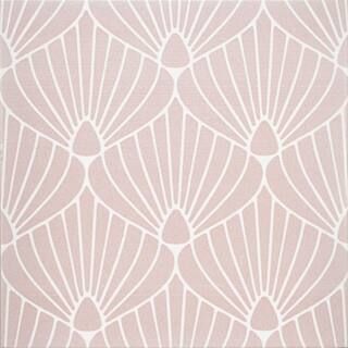 Epoque Shell Pink/White 8 in. x 8 in. Matte Ceramic Floor and Wall Tile (12.7 sq. ft./Case) | The Home Depot
