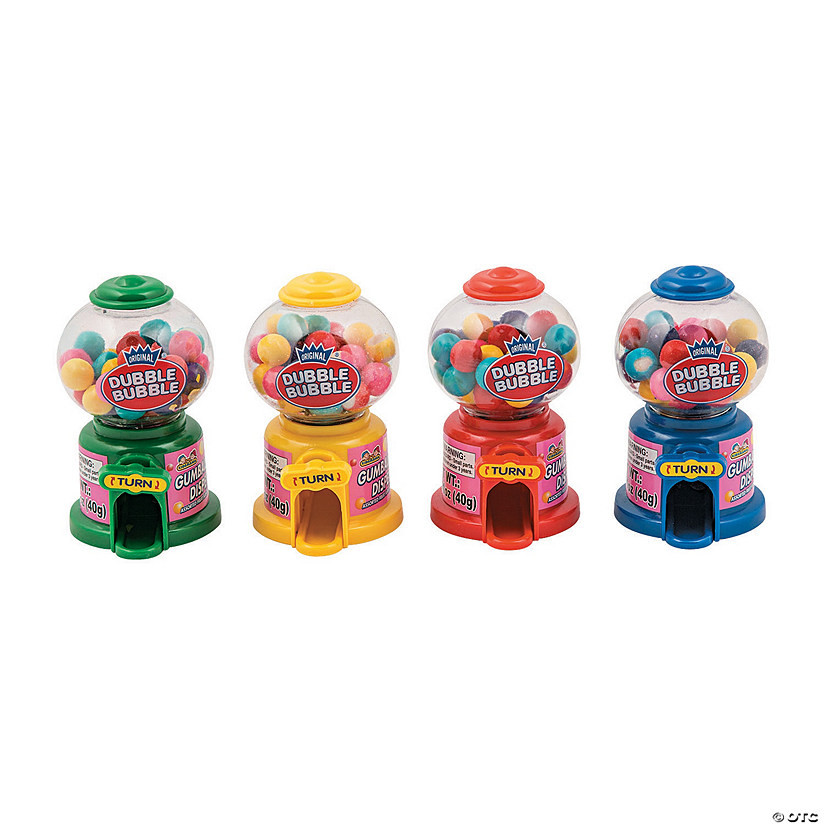 Dubble Bubble® Mini Gumball Machines - 12 Pc. | Oriental Trading Company