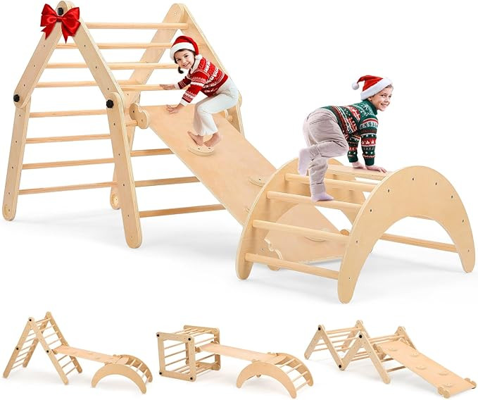 Dripex Deformable Pikler Triangle Set, Extra Large Pickler Climbing Set with Over 20 Fun Playing ... | Amazon (US)