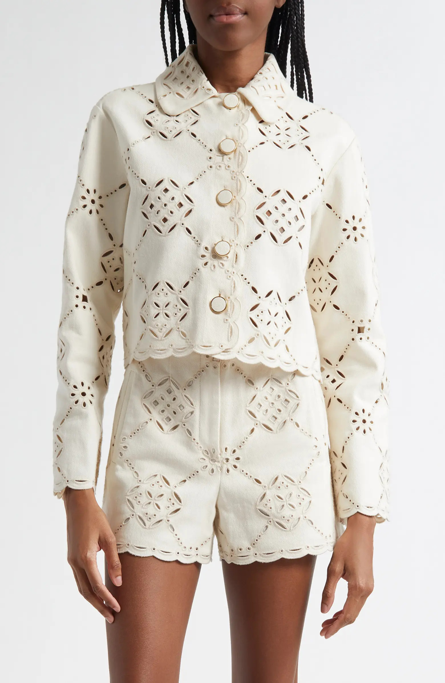 Veronica Beard Adelaide Stretch Cotton Eyelet Jacket <br /> | Nordstrom | Nordstrom