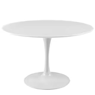 47 in. Lippa in White Round Wood Top Dining Table | The Home Depot