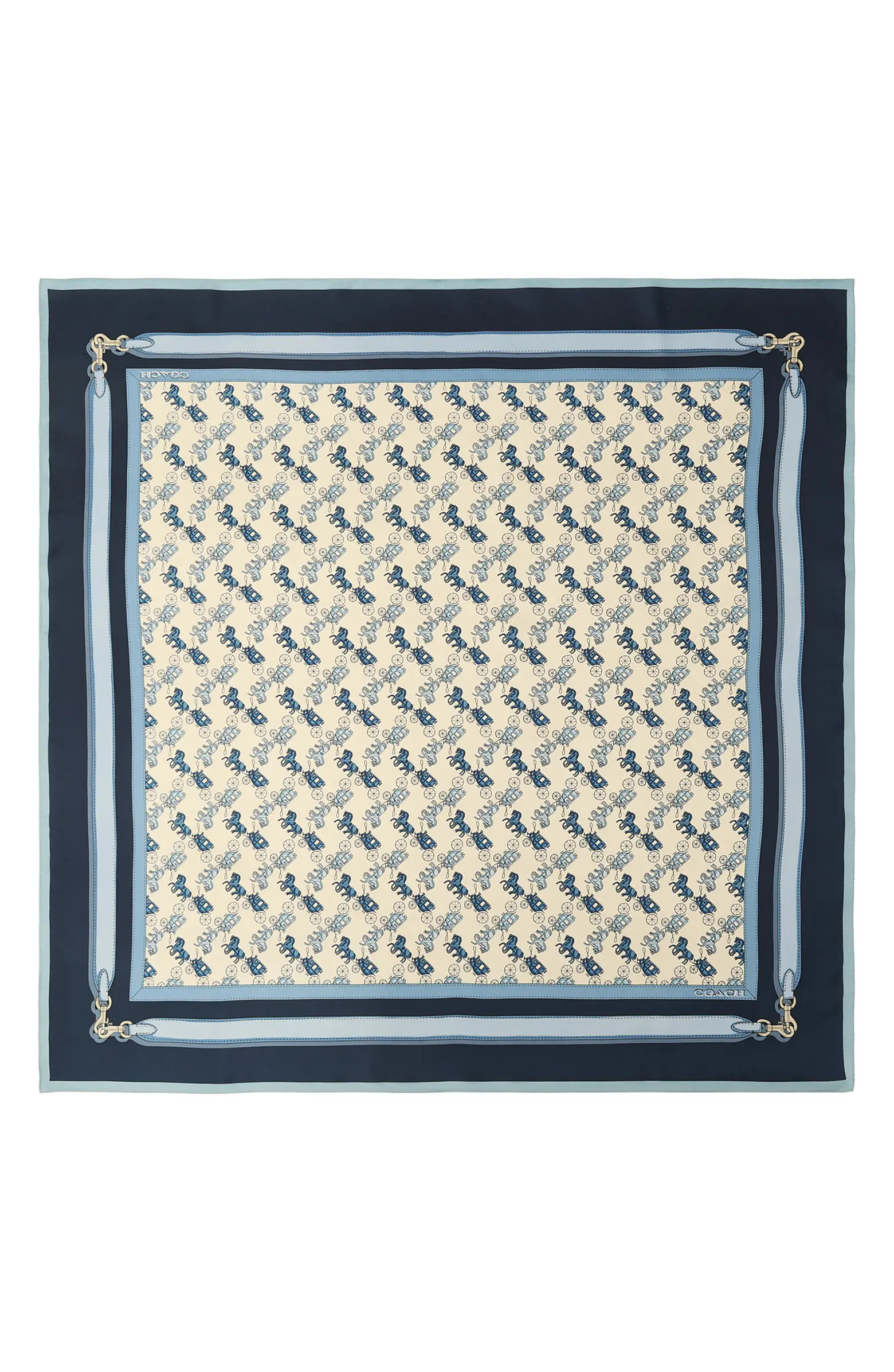 Horse & Carriage Straps Silk Scarf | Nordstrom