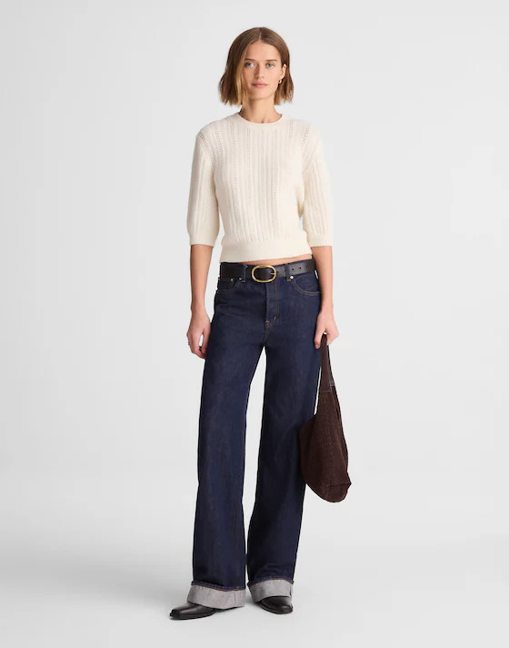 CloudSoft Short-Sleeve Sweater Tee | Madewell