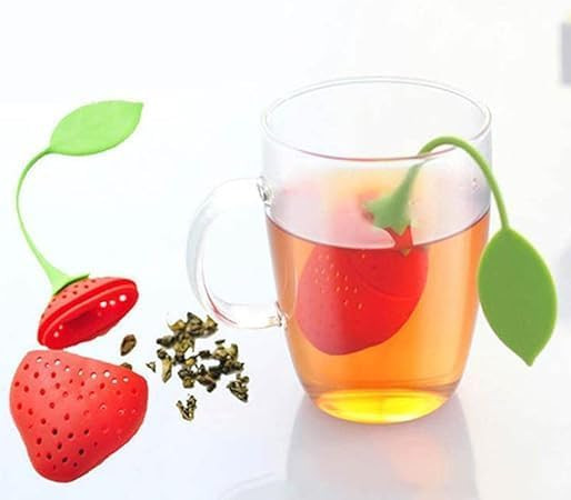 Tea Strainer Strawberry Shape Silicone Tea Infuser Tea Bag Teapot Accessory Simple and Sophistica... | Amazon (US)