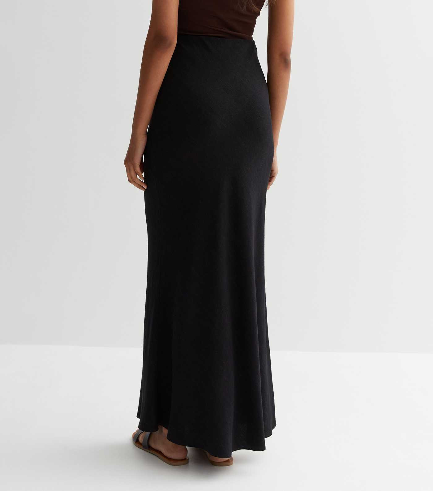 Black Linen-Look Maxi Skirt | New Look | New Look (UK)