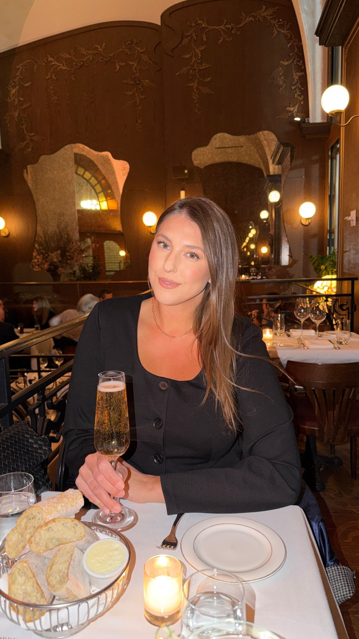 Black top, champagne nights 🥂

little black top, date night outfit, chic dinner look, classic black outfit, elevated evening style, timeless wardrobe staple, simple glam look

#LTKfoodie #LTKMidsize #LTKootd