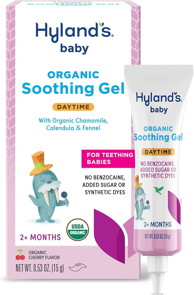 Hyland's Baby Organic Day Oral Soothing Gel, with Chamomile, Calendula, and Fennel, Cooling Gel f... | Amazon (US)